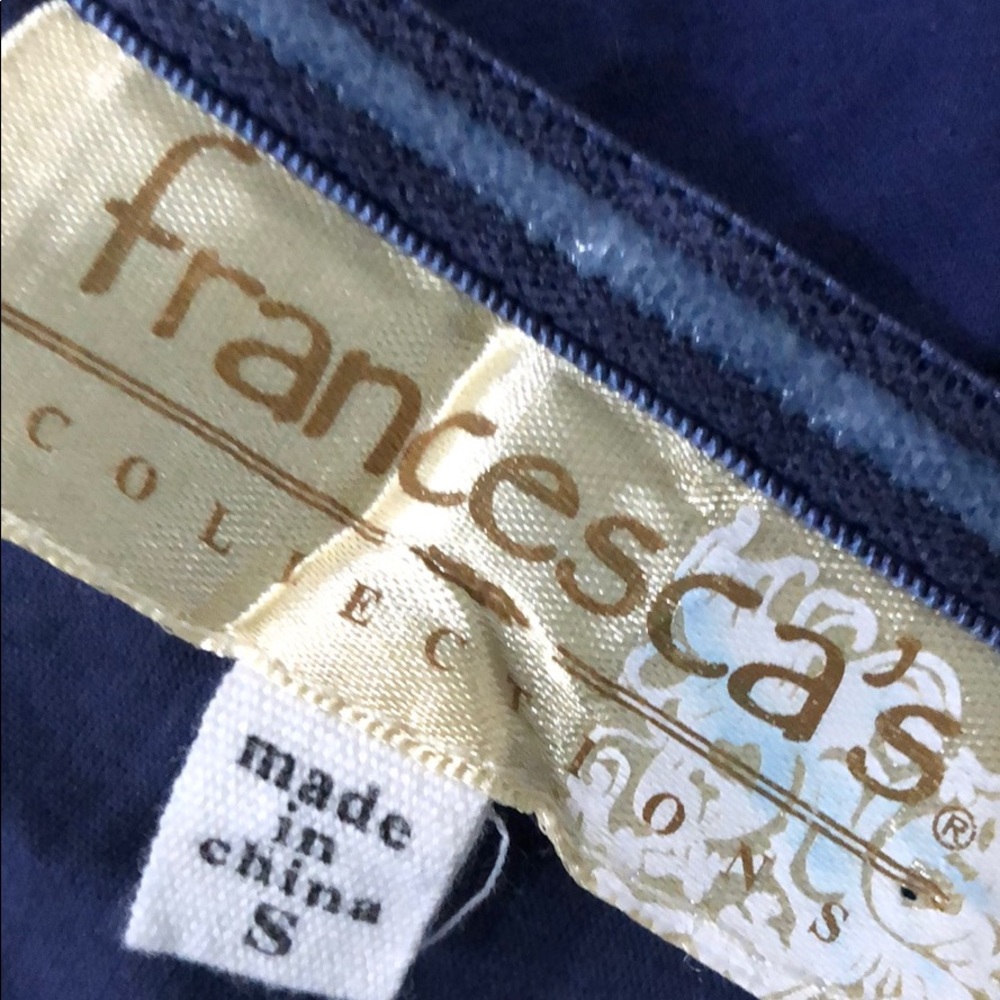 Francesca's Strapless Fit & Flare Dress Navy Small - Picture 8 of 8